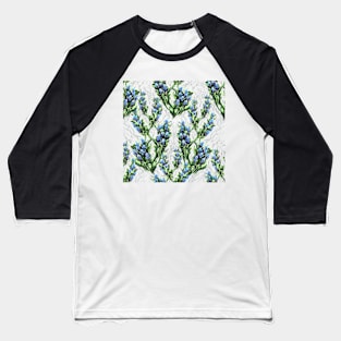 Spring bluish floral bloom white background Baseball T-Shirt